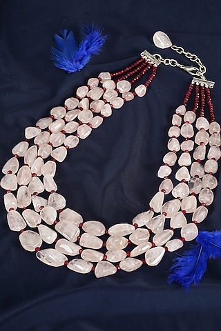 Pink Semi-Precious Beaded Mala by Suhana art & jewels