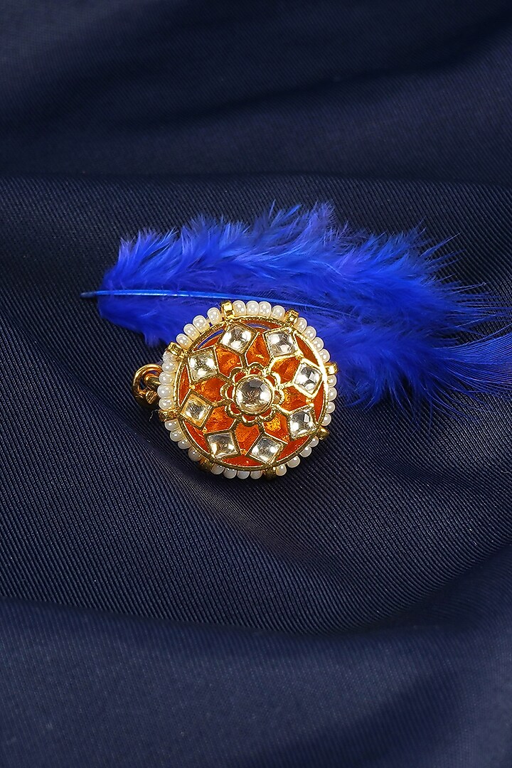 Gold Polki & SemiPrecious Stone Ring Design by Suhana art & jewels at