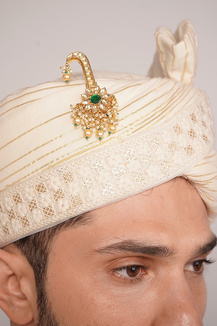 Gold Pearl & Emerald Kalangi by Suhana art & jewels at Pernia's Pop Up Shop