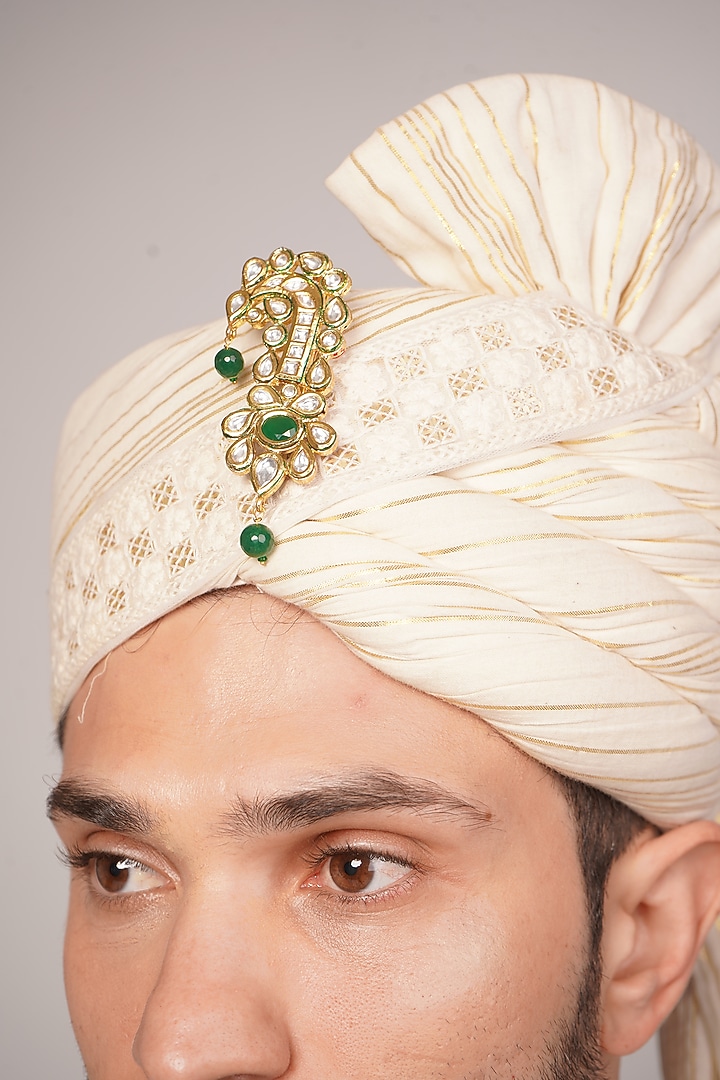 Gold Pearl & Emerald Kalangi by Suhana art & jewels at Pernia's Pop Up Shop