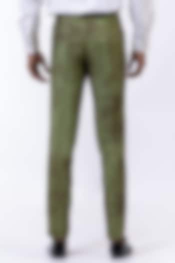 Camouflage Olive Handcrafted Trousers by Saksham and Neharicka Men