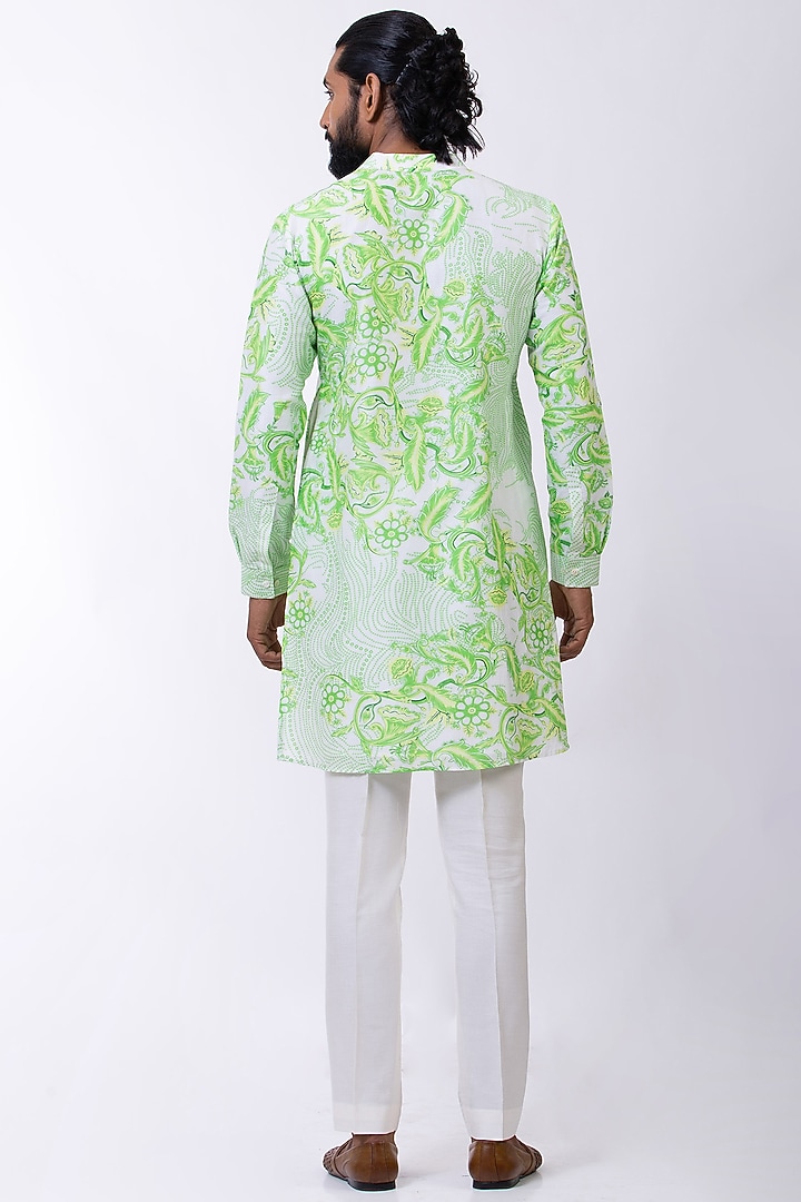 White Silk Trousers by Saksham and Neharicka Men at Pernia's Pop Up Shop