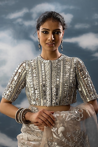 Shop Blouse Designs For Net Lehenga for Women Online from India's Luxury  Designers 2024