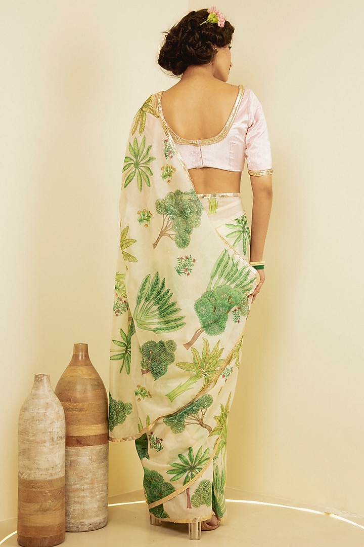 Pink Velvet Embroidered Blouse by Saksham and Neharicka at Pernia's Pop Up Shop