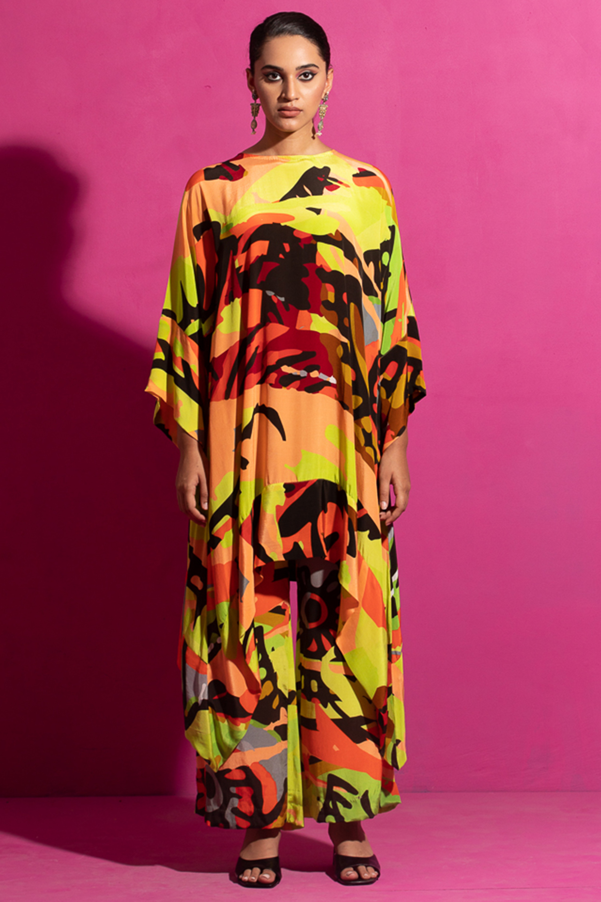 Multi-Colored Crepe Printed Co-Ord Set by Saksham and Neharicka at Pernia's Pop Up Shop
