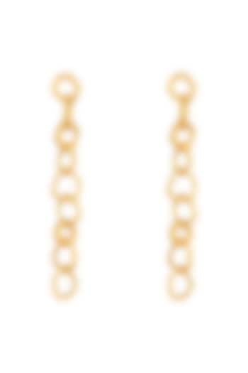Gold Plated Crudo Catene Drop Earrings by Flowerchild By Shaheen Abbas
