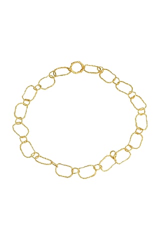Gold Finish Crudo Catene Waist Belt by Flowerchild By Shaheen Abbas