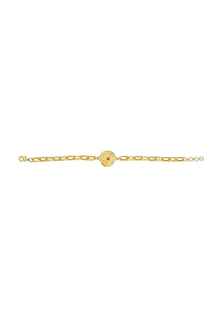 Gold Finish Evil Eye Bracelet by Flowerchild By Shaheen Abbas