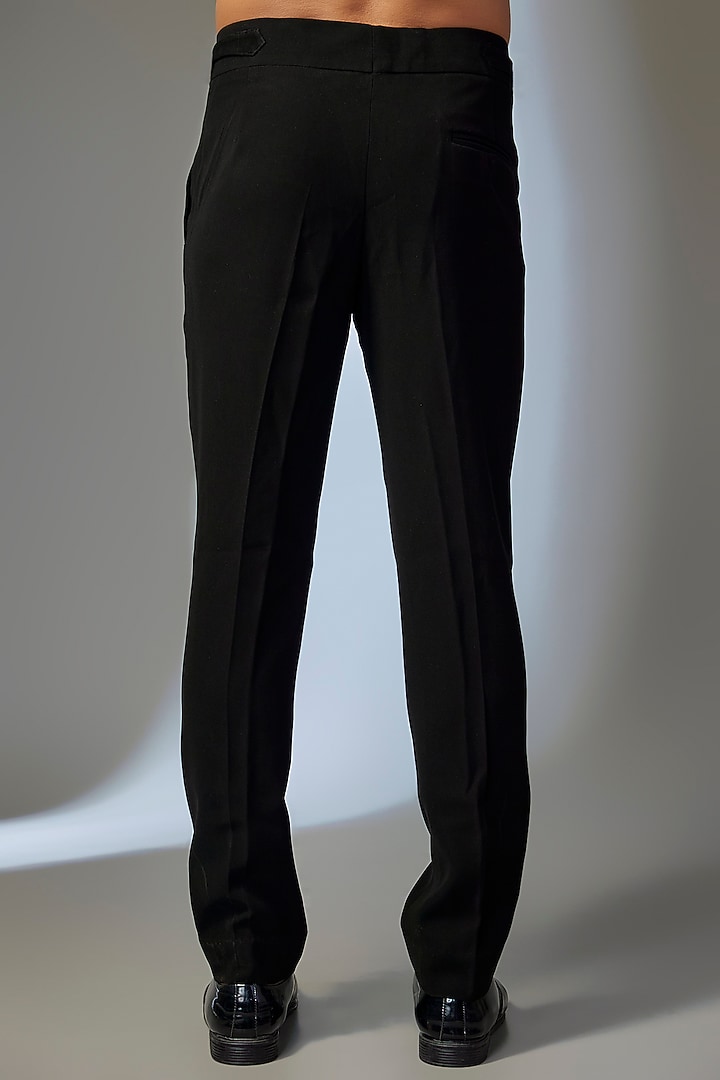 Black Japanese Fabric Trousers by SALIL BHATIA at Pernia's Pop Up Shop