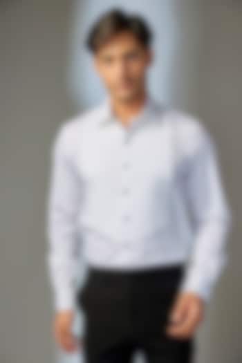 Ivory Giza Cotton Wedding Shirt by SALIL BHATIA at Pernia's Pop Up Shop