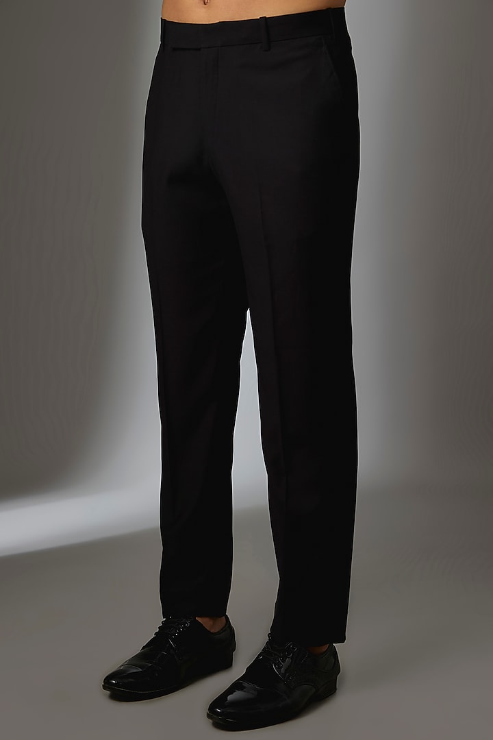 Black Giza Cotton Stallion Embellished Party Wear Shirt by SALIL BHATIA at Pernia's Pop Up Shop