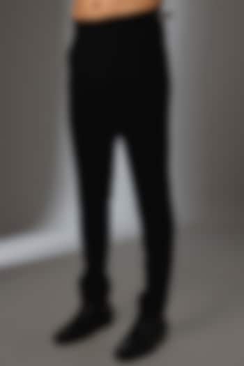 Black Japanese Fabric Trousers by SALIL BHATIA at Pernia's Pop Up Shop