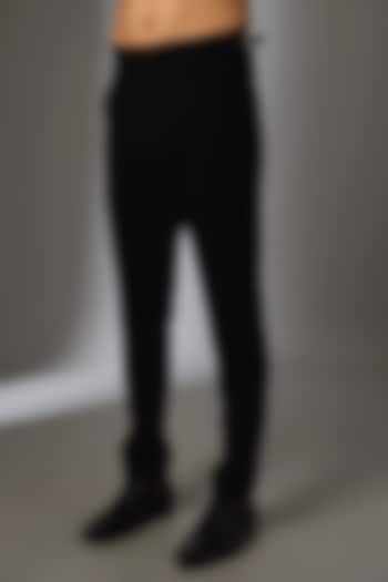 Black Japanese Fabric Trousers by SALIL BHATIA at Pernia's Pop Up Shop