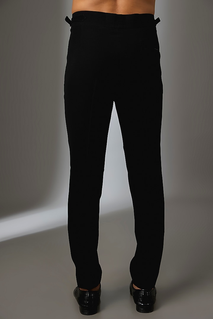 Black Japanese Fabric Trousers by SALIL BHATIA at Pernia's Pop Up Shop