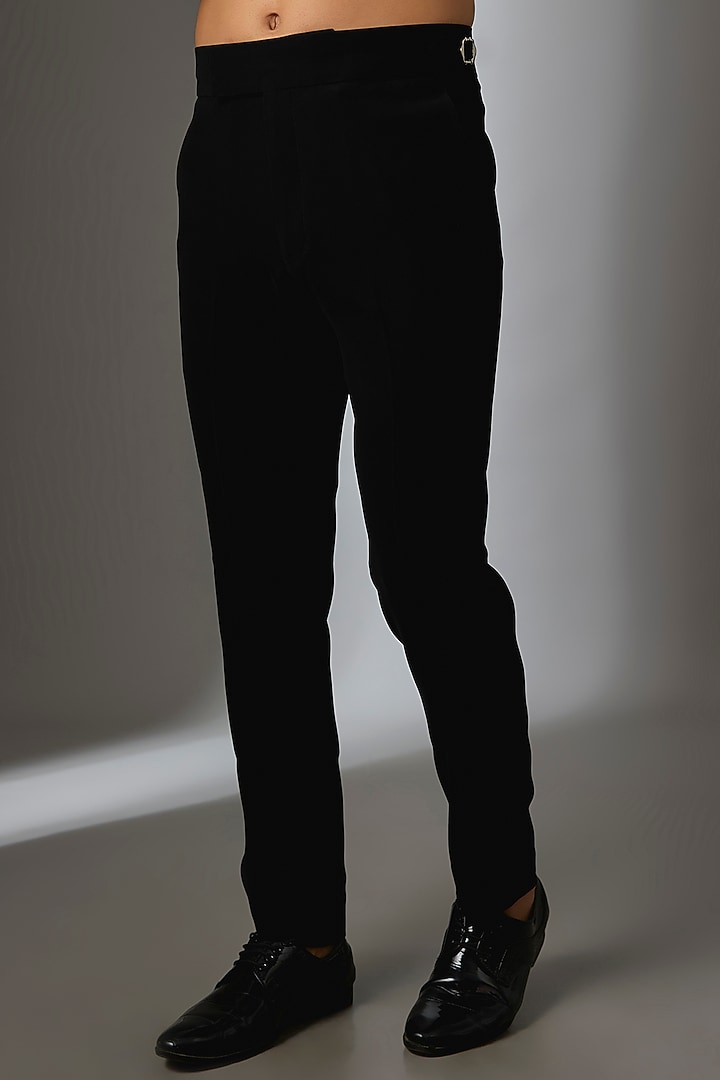 Black Giza Cotton White Tiger Embellished Party Wear Shirt by SALIL BHATIA at Pernia's Pop Up Shop