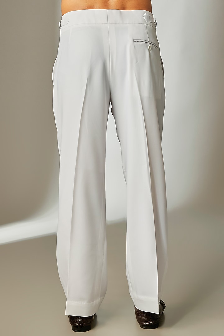 Ivory Japanese Fabric Trousers by SALIL BHATIA at Pernia's Pop Up Shop