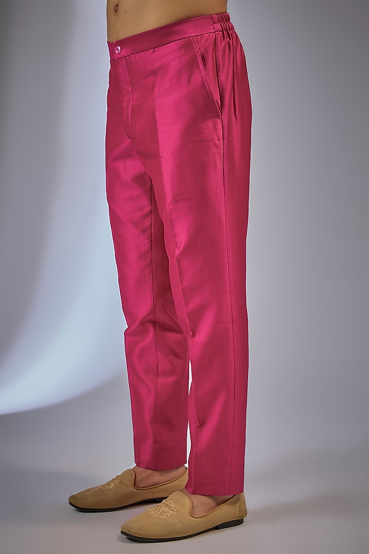 Pink Dola Silk Sequins Embellished Wedding Indowestern Set by SALIL BHATIA at Pernia's Pop Up Shop