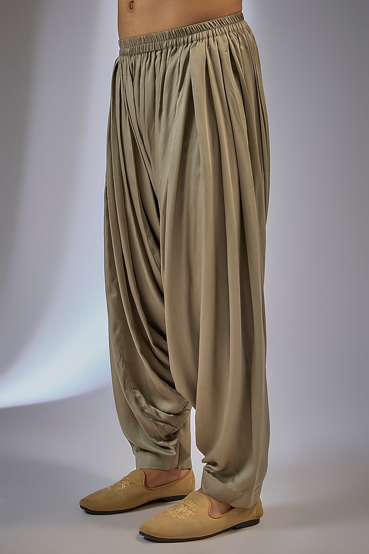 Taupe Georgette Sequins Embellished Kurta Set by SALIL BHATIA at Pernia's Pop Up Shop