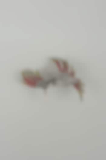 Silver Finish Kingfisher Embellished Brooch by SALIL BHATIA at Pernia's Pop Up Shop