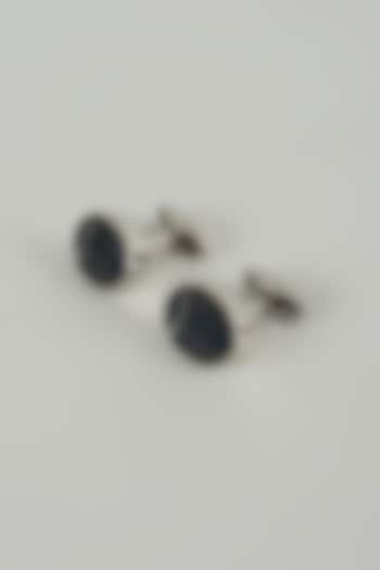Silver Finish Metal Meteor Cufflinks (Set Of 2) by SALIL BHATIA at Pernia's Pop Up Shop