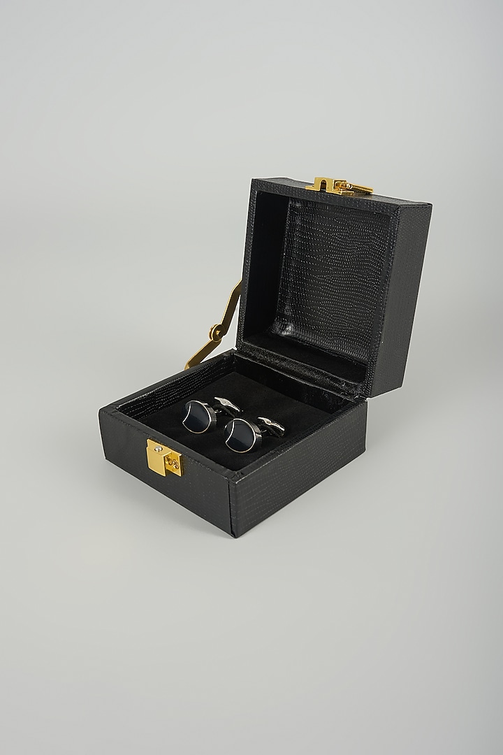 Silver Finish Metal Meteor Cufflinks (Set Of 2) by SALIL BHATIA at Pernia's Pop Up Shop