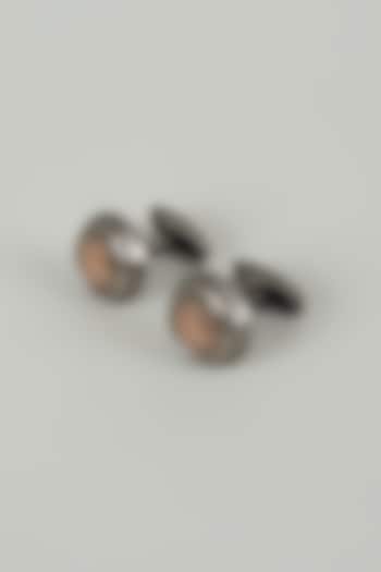 Gunmetal Finish Metal Ladybird Cufflinks (Set Of 2) by SALIL BHATIA at Pernia's Pop Up Shop