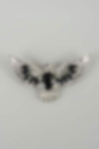 Silver Finish Embellished Eagle Brooch by SALIL BHATIA at Pernia's Pop Up Shop