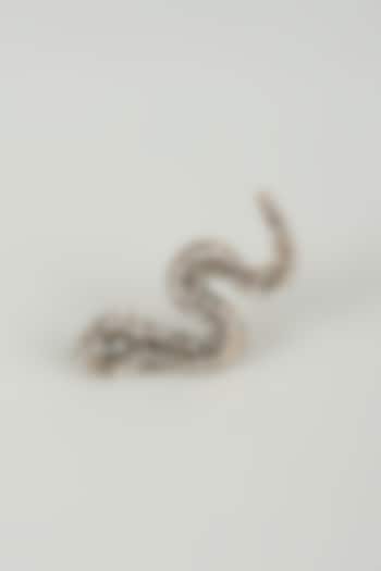 Silver Finish Embellished Serpent Brooch by SALIL BHATIA at Pernia's Pop Up Shop