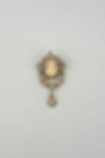 Antique Finish Embellished Queen Brooch by SALIL BHATIA at Pernia's Pop Up Shop