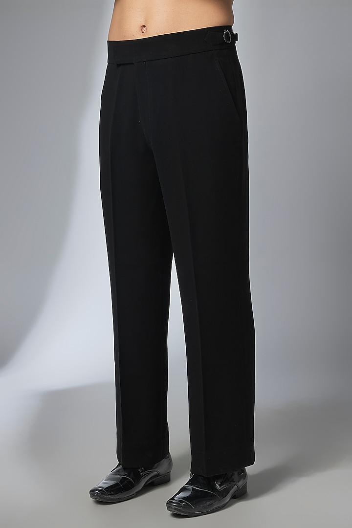 Black Japanese Cutdana Hand Embroidered Tuxedo Set by SALIL BHATIA at Pernia's Pop Up Shop