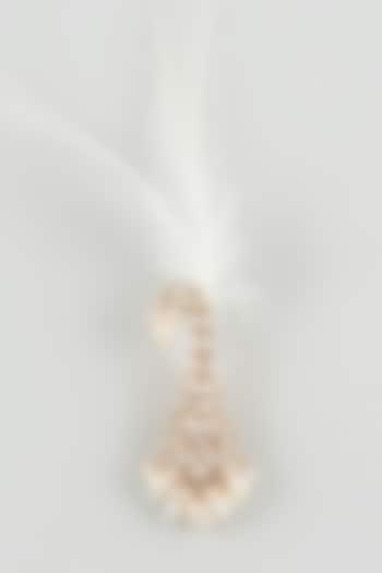 Gold Finish Kundan Polki & Pearl Feather Kalangi by SALIL BHATIA at Pernia's Pop Up Shop