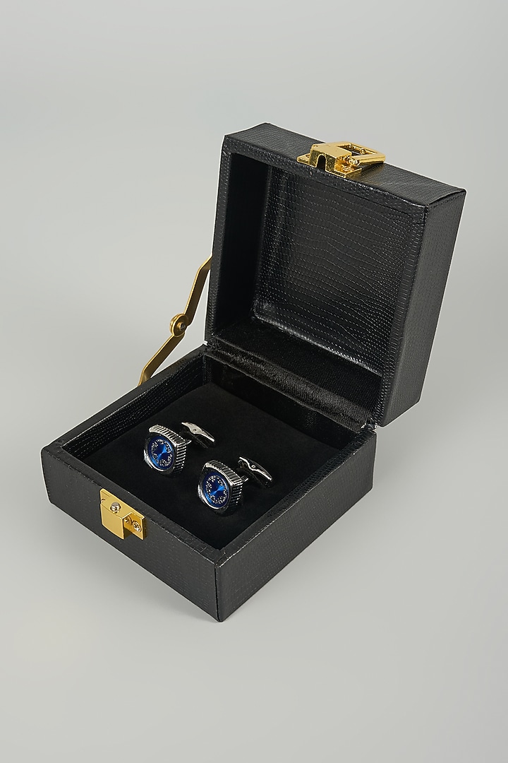Silver Finish Nebula Cufflinks (Set Of 2) by SALIL BHATIA at Pernia's Pop Up Shop