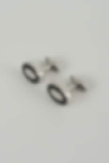 Silver Finish Eclipse Cufflinks (Set Of 2) by SALIL BHATIA at Pernia's Pop Up Shop