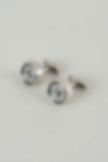 Silver Finish Stardust Cufflinks (Set Of 2) by SALIL BHATIA at Pernia's Pop Up Shop