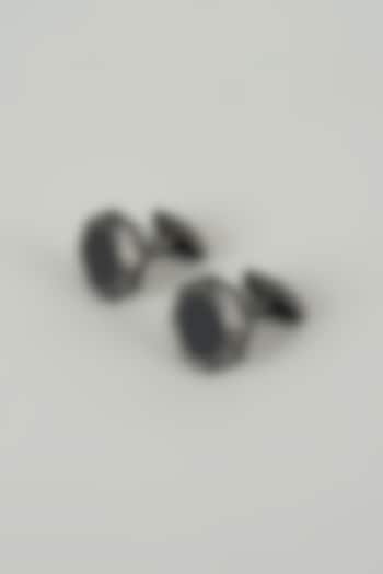 Gunmetal Finish Gamers Cufflinks (Set Of 2) by SALIL BHATIA at Pernia's Pop Up Shop