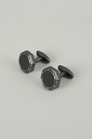 Gunmetal Finish Gamers Cufflinks (Set Of 2) by SALIL BHATIA