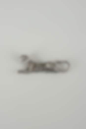 Silver Finish Shadow Hunter Embellished Brooch by SALIL BHATIA at Pernia's Pop Up Shop