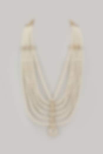 Ivory Semi-Precious Pearl Handmade Layered Mala by SALIL BHATIA