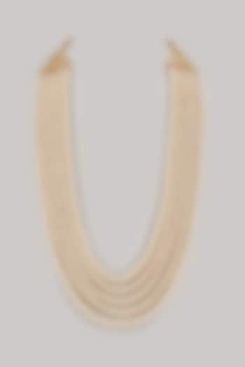 Ivory Semi-Precious Pearl Layered Mala by SALIL BHATIA