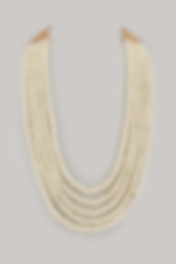 Ivory Semi-Precious Pearl Layered Mala by SALIL BHATIA