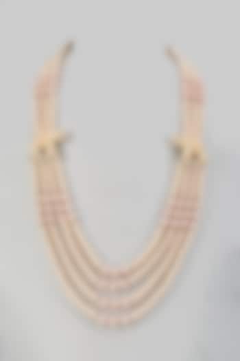 Pink Semi-precious Stone Handmade Mala by SALIL BHATIA