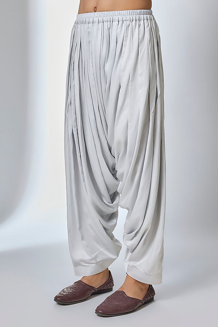 Ice Blue Dola Silk Sequin Work Kurta Set by SALIL BHATIA at Pernia's Pop Up Shop