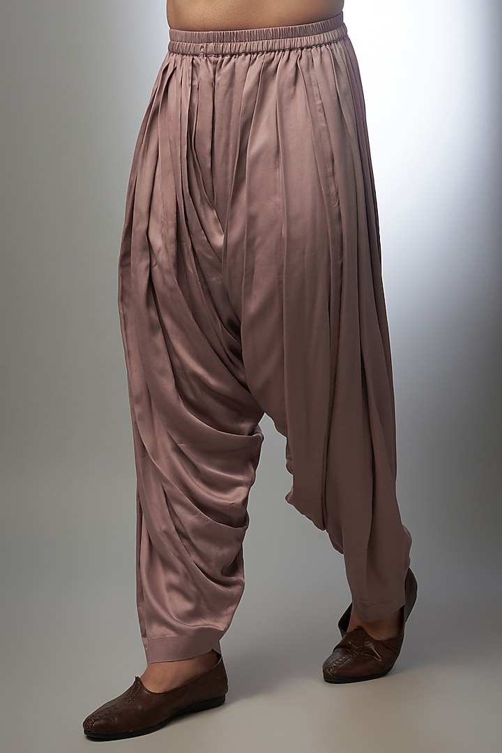 Chestnut Pure Silk Embroidered Kurta Set by SALIL BHATIA at Pernia's Pop Up Shop