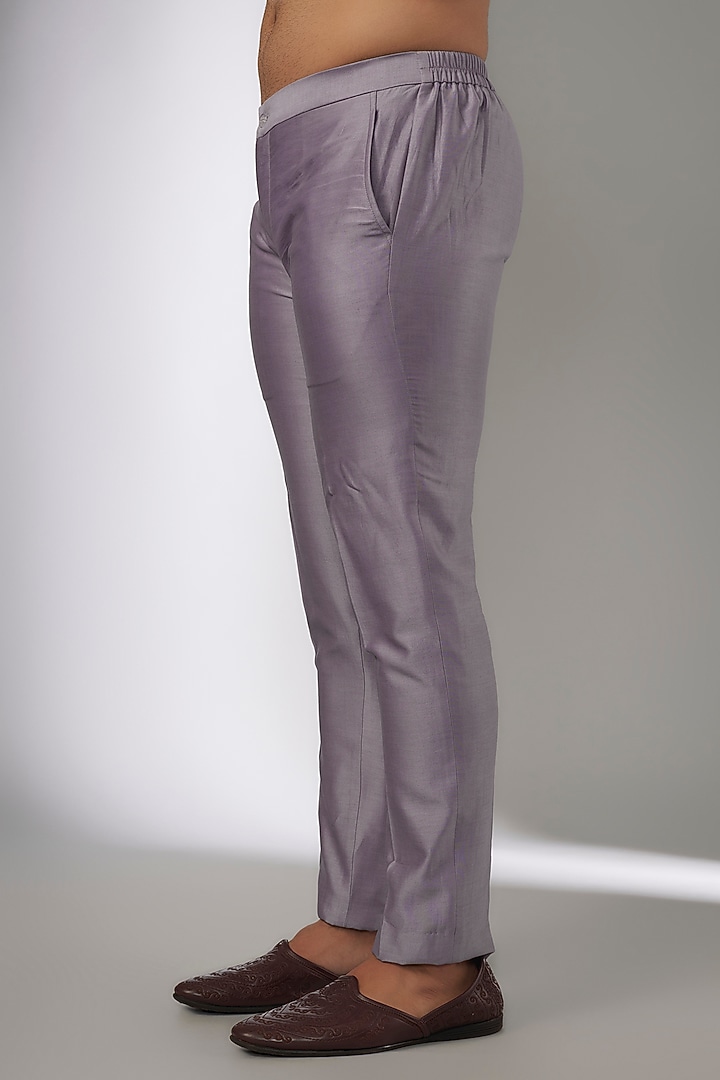 Mauve Dola Silk Sequins Embellished Wedding Indowestern Set by SALIL BHATIA at Pernia's Pop Up Shop