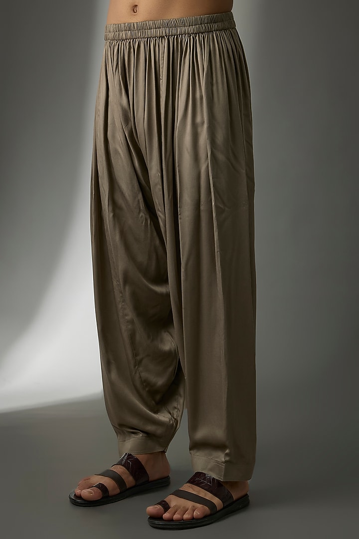 Taupe Georgette Sequins Embellished Kurta Set by SALIL BHATIA at Pernia's Pop Up Shop