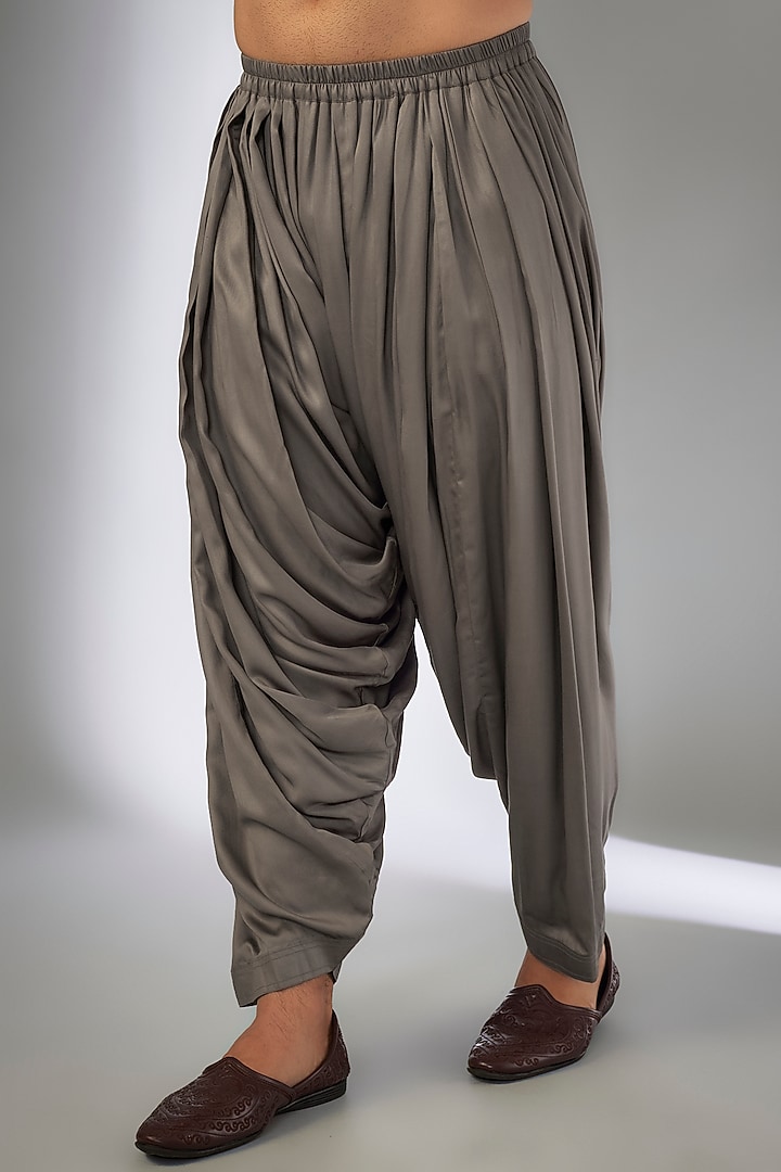Sage Green Dola Silk Thread Embroidered Kurta Set by SALIL BHATIA at Pernia's Pop Up Shop