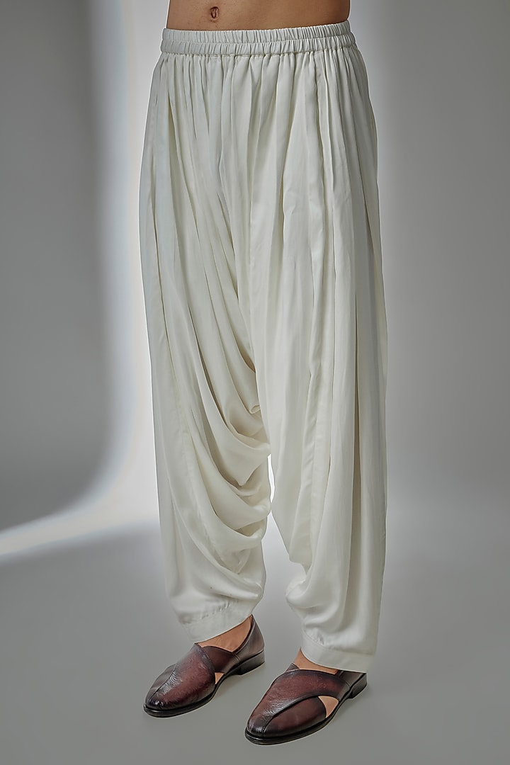 Green Raw Silk Mirror Embroidered Kurta Set by SALIL BHATIA at Pernia's Pop Up Shop