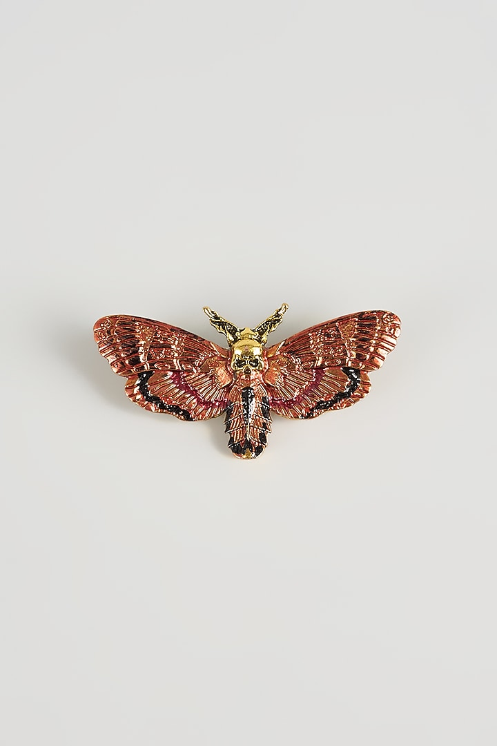 Gold Finish Gothic Butterfly Brooch by SALIL BHATIA at Pernia's Pop Up Shop