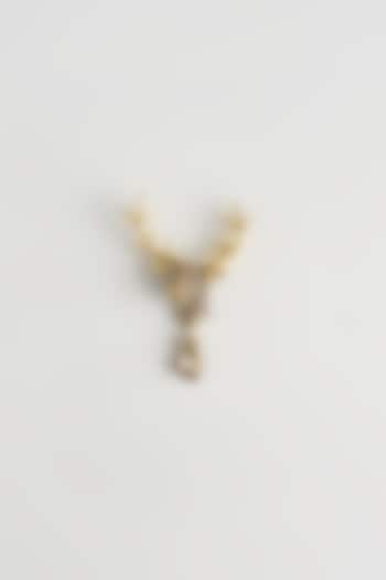 Gold Finish Reindeer Crest Embellished Brooch by SALIL BHATIA at Pernia's Pop Up Shop
