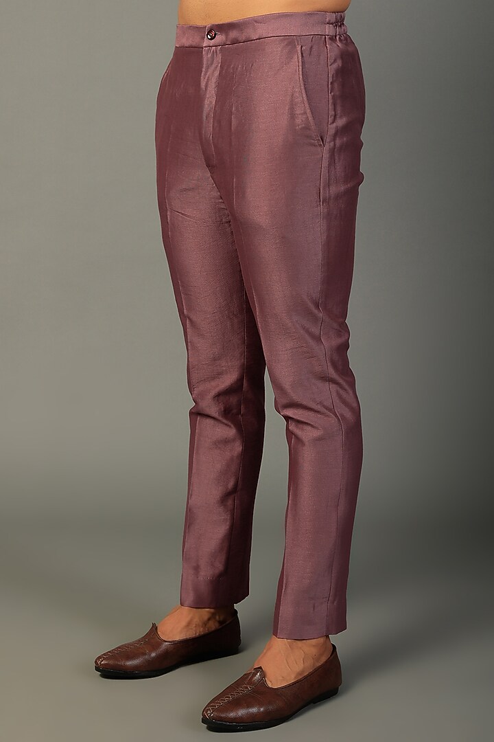 Mauve Dola Silk Wedding Indowestern Set by SALIL BHATIA at Pernia's Pop Up Shop